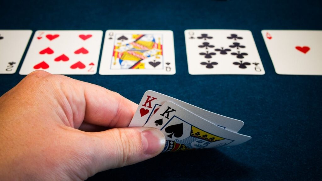 Player holding pocket kings after the flop in Texas Hold’em.