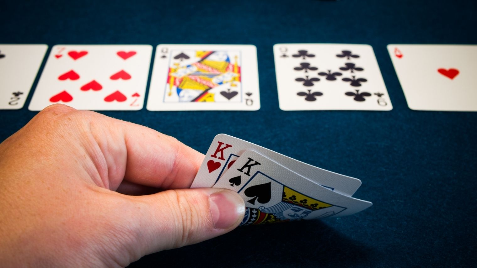Player holding pocket kings after the flop in Texas Hold’em.