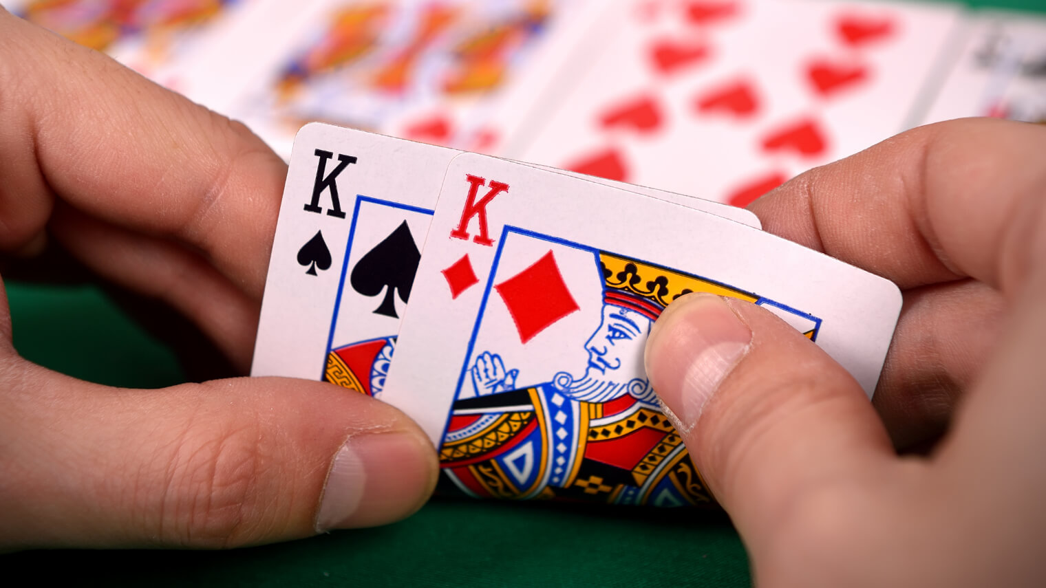 Player holding pocket kings in Texas Hold’em.